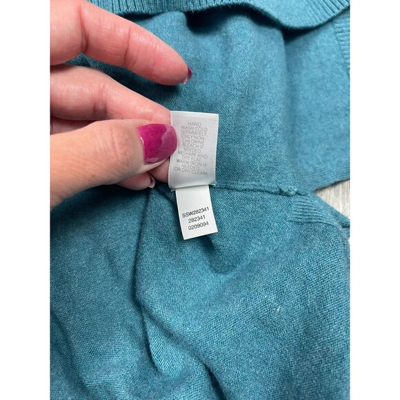 J Jill Teal Lightweight Long Sleeve Sweater 3X Crew Neck Soft Front Seam - Picture 6 of 9